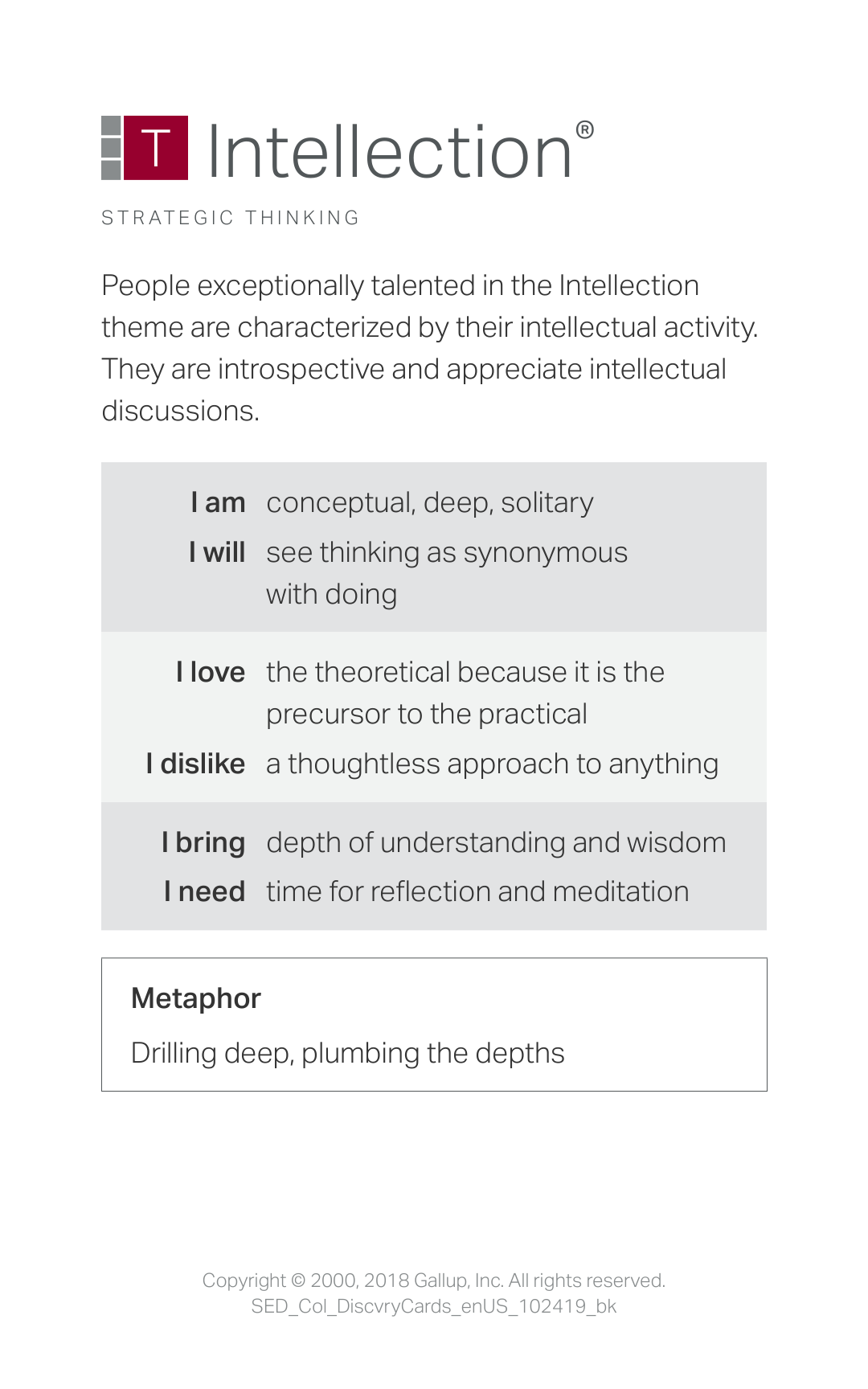 Intellection.